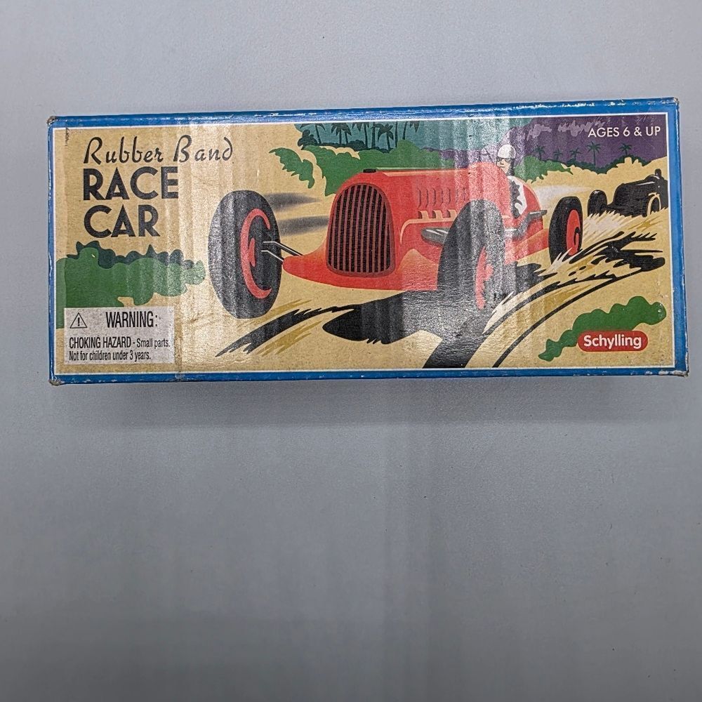RUBBER BAND RACE CAR  Wheel Sprint Indy Racer Plastic Wind-Up Toy Schylling - Picture 13 of 13